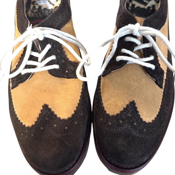 Hemingway Design Hush Puppies Two Tone Brown Suede 7 - Picture 1 of 11